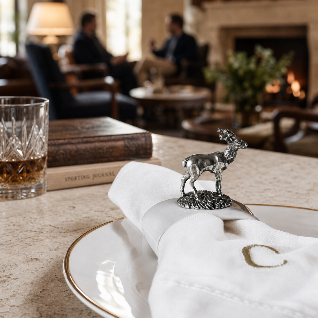 Deer Stoneware Napkin Ring 9