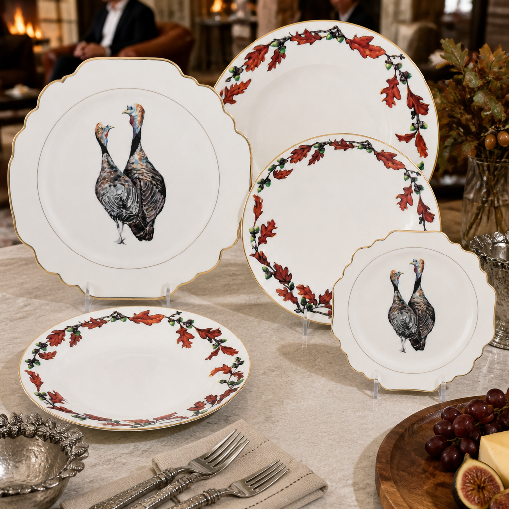 Norwood Acorn Bone China Round Dinner Plate 7