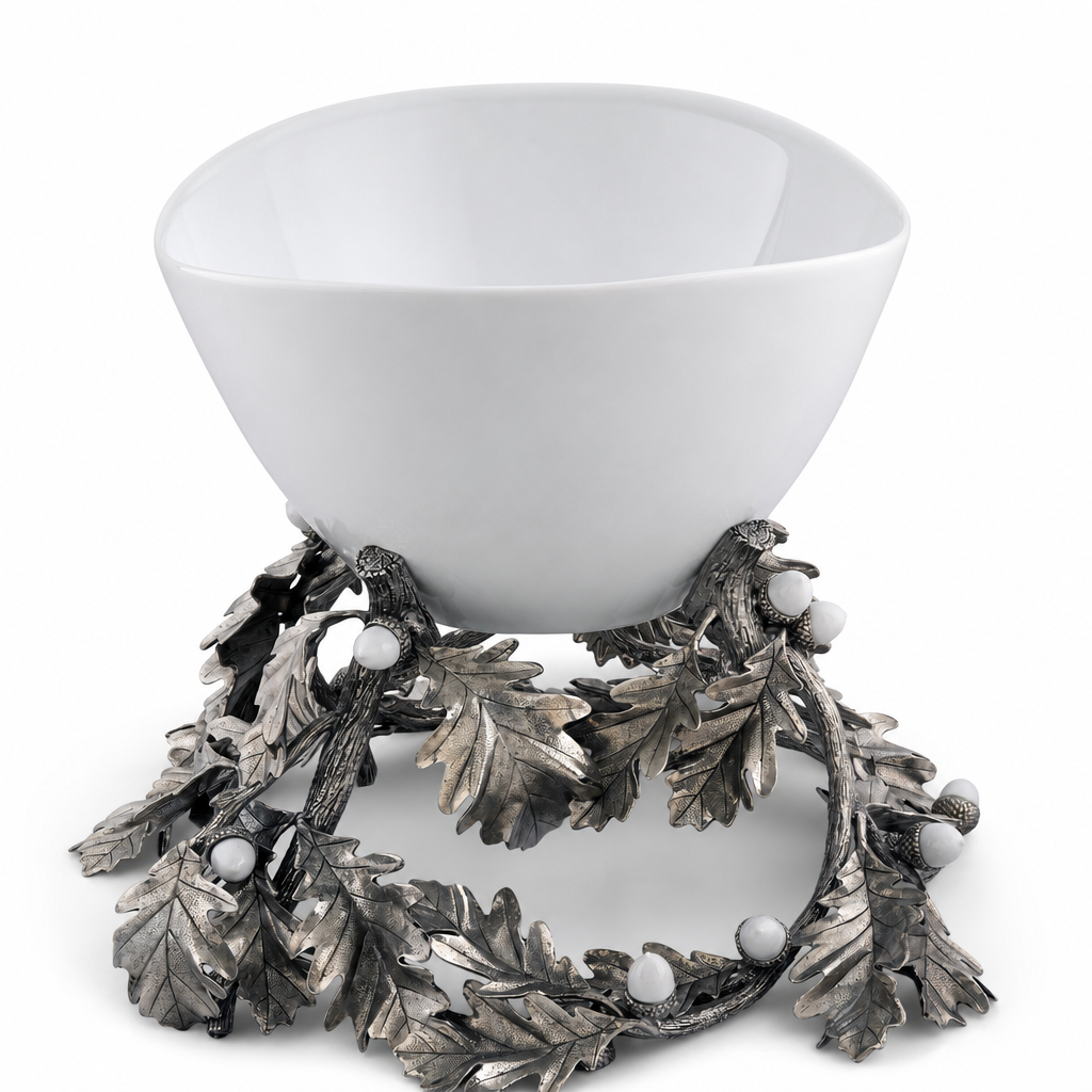 Oak Leaf Acorn Centerpiece Porcelain Bowl 10