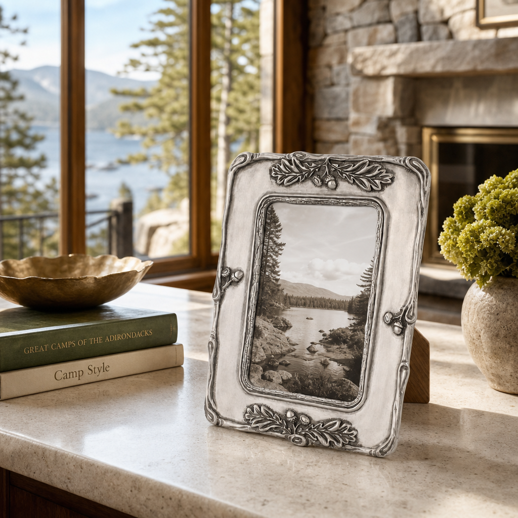 Woodland Acorn Pewter Photo Frame 4x6 4
