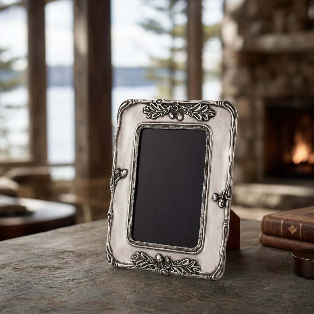 Woodland Acorn Pewter Photo Frame 5x7 2