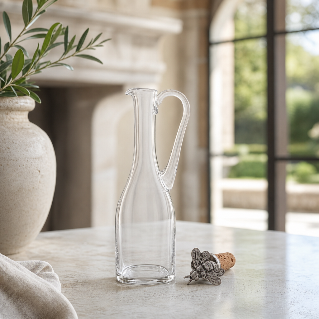 Cruet Bottle with Pewter Bee Cork Stopper 3