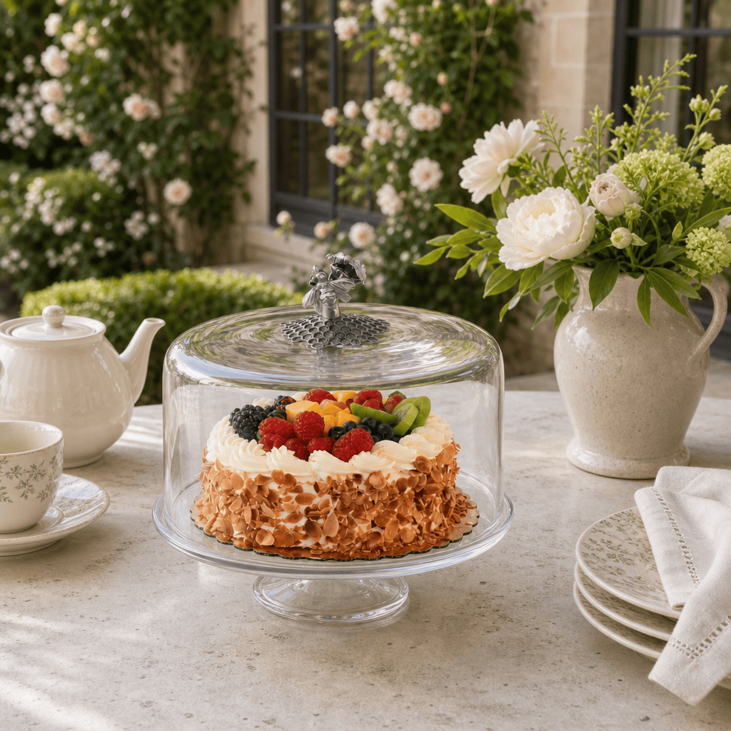 Honey Bee Glass Covered Cake / Dessert Stand 7