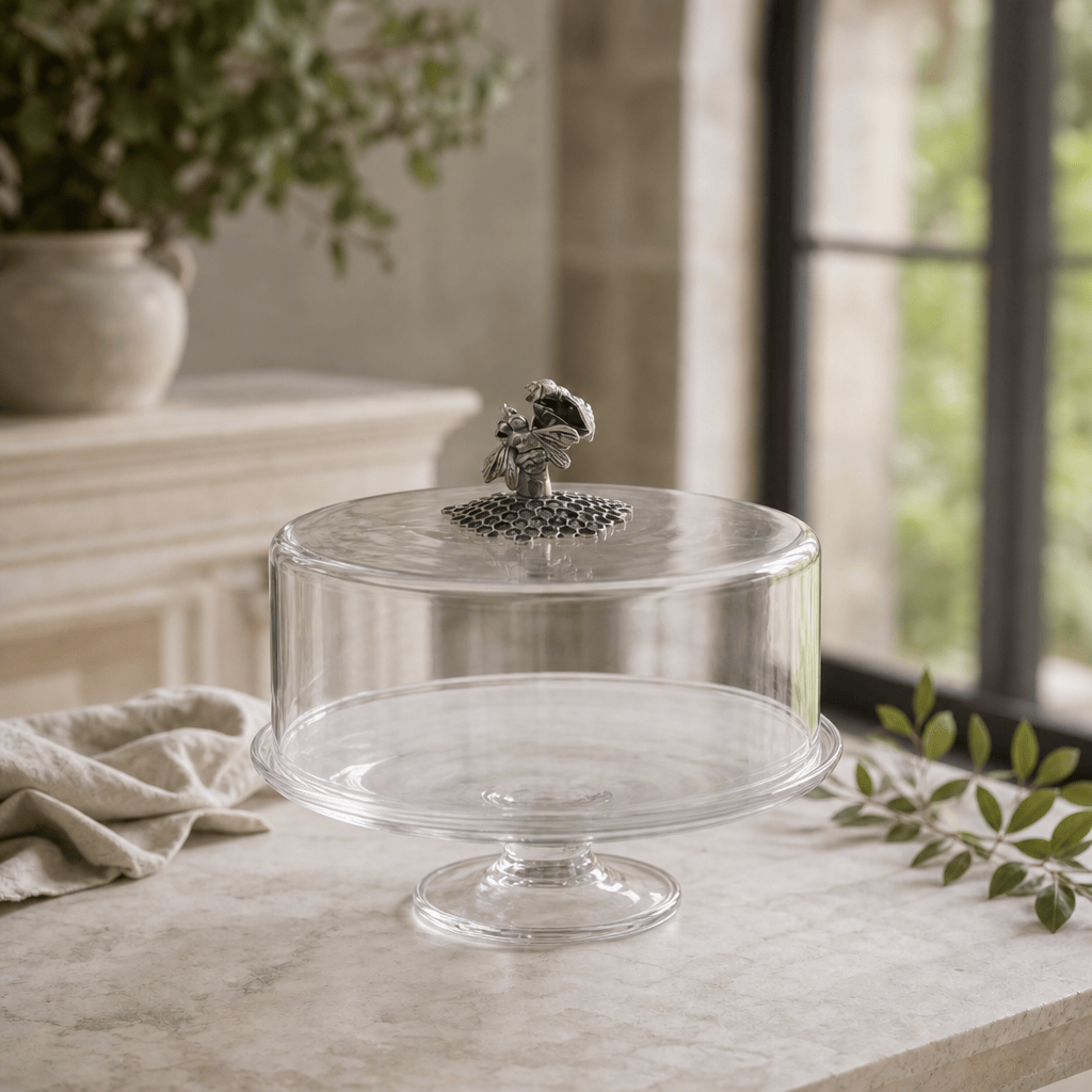 Honey Bee Glass Covered Cake / Dessert Stand 3