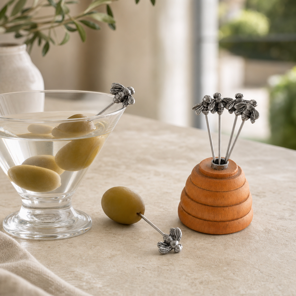 Hive of Bees Cheese Pick Set 4