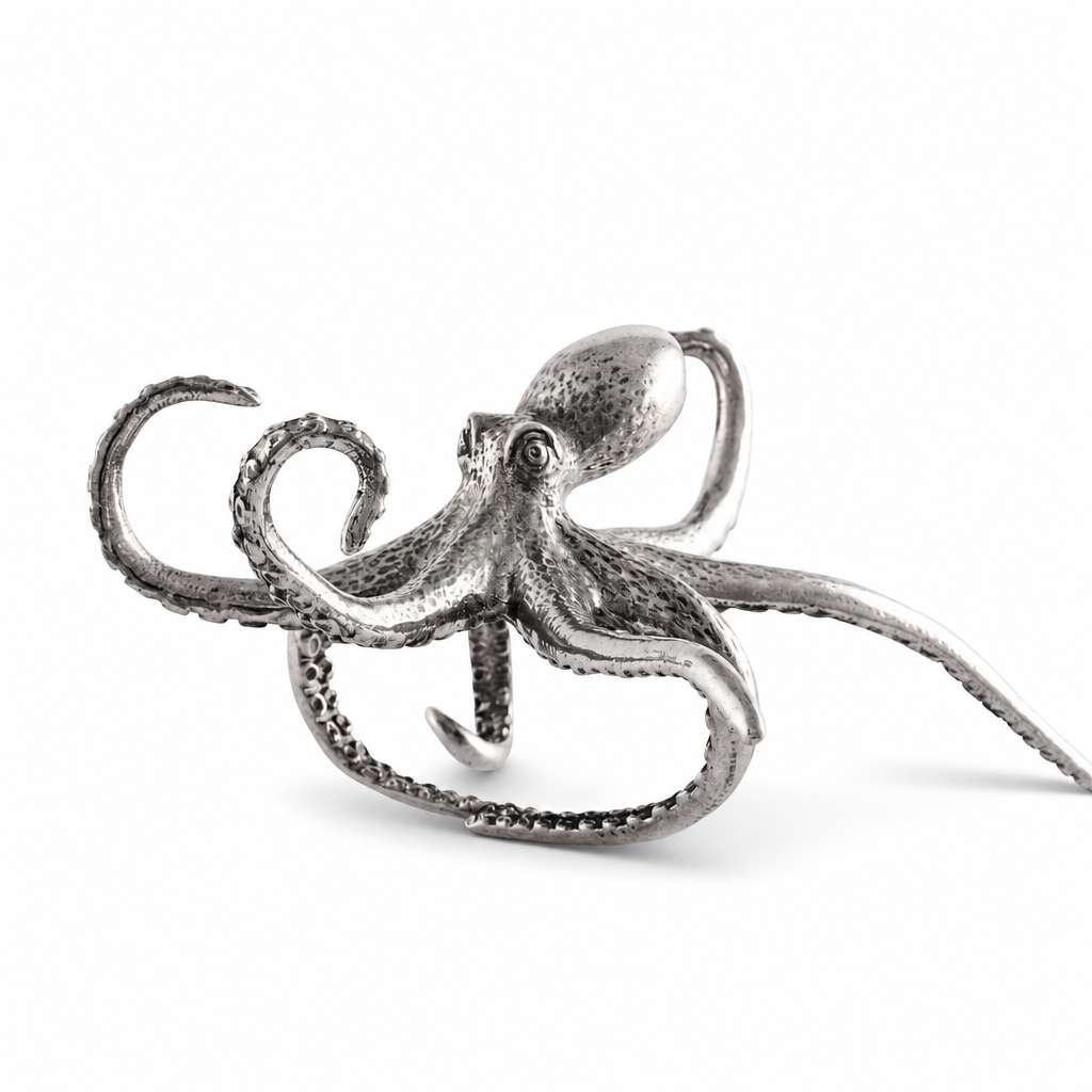 Pewter Octopus Napkin Ring 1