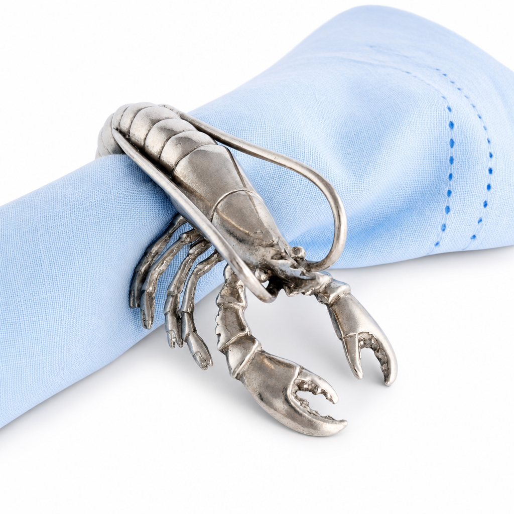 Pewter Prawn Napkin Ring 10