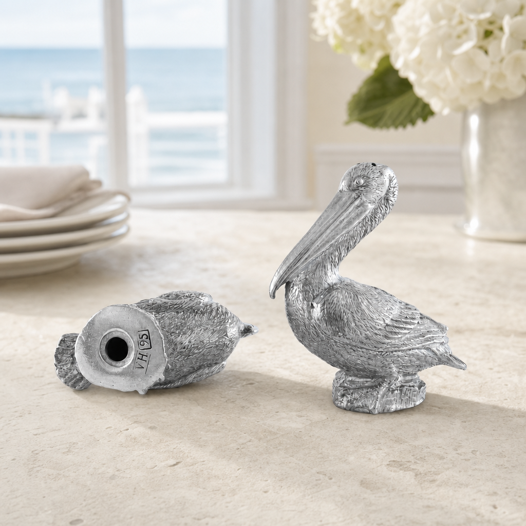 Pewter Pelicans Salt & Pepper Set 5