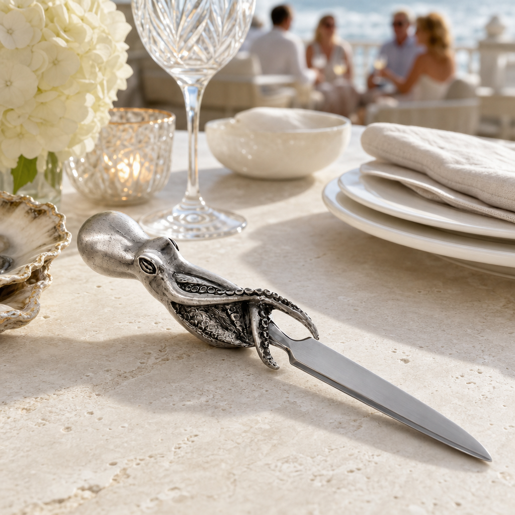 Octopus Pewter Handle Letter Opener 7