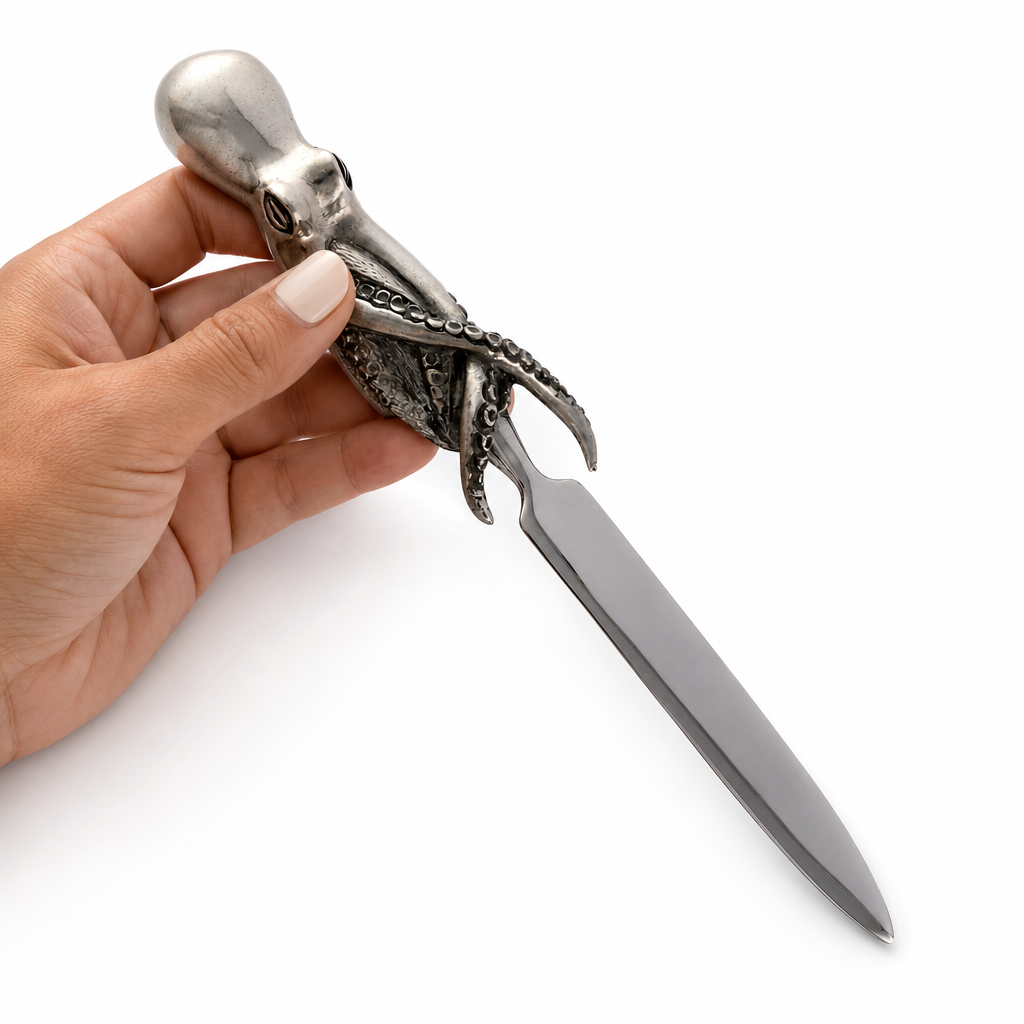 Octopus Pewter Handle Letter Opener 10