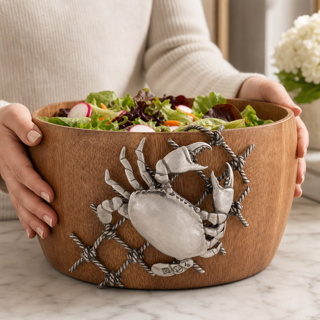 Crab in Net Salad Bowl 8