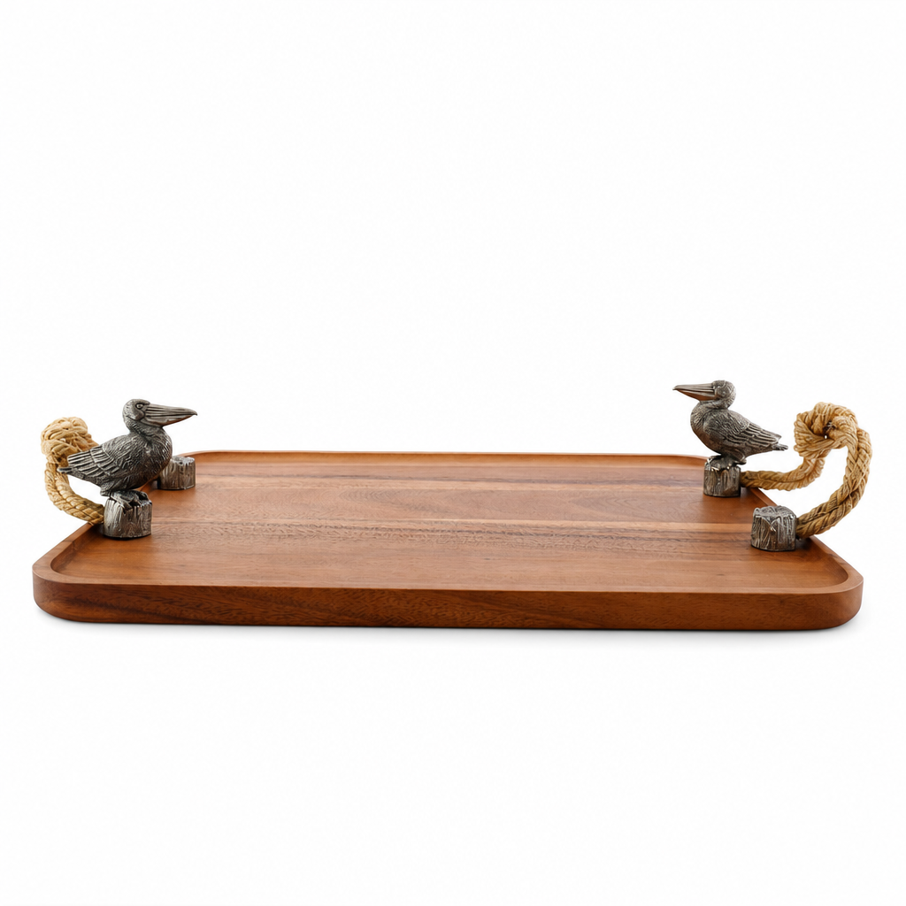 Pelican on pier Cheese Board 10