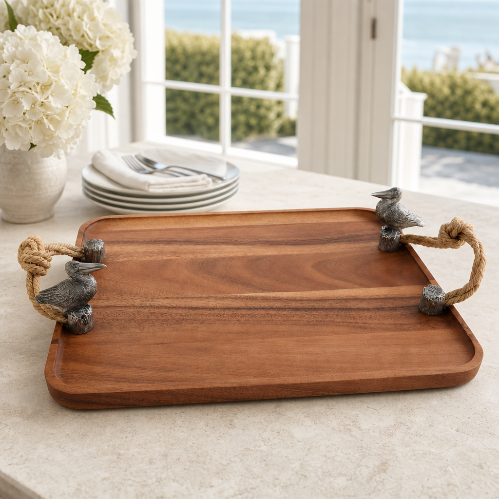 Pelican on pier Cheese Board 4