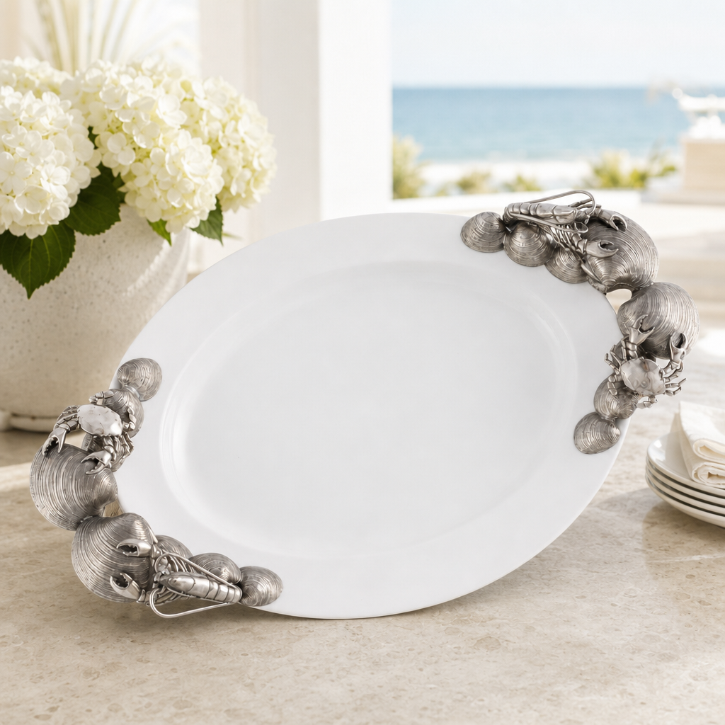 Marine Life Large Stoneware Tray 3