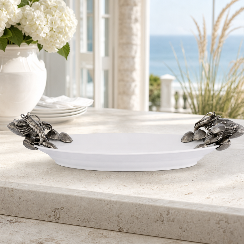 Marine Life Large Stoneware Tray 4