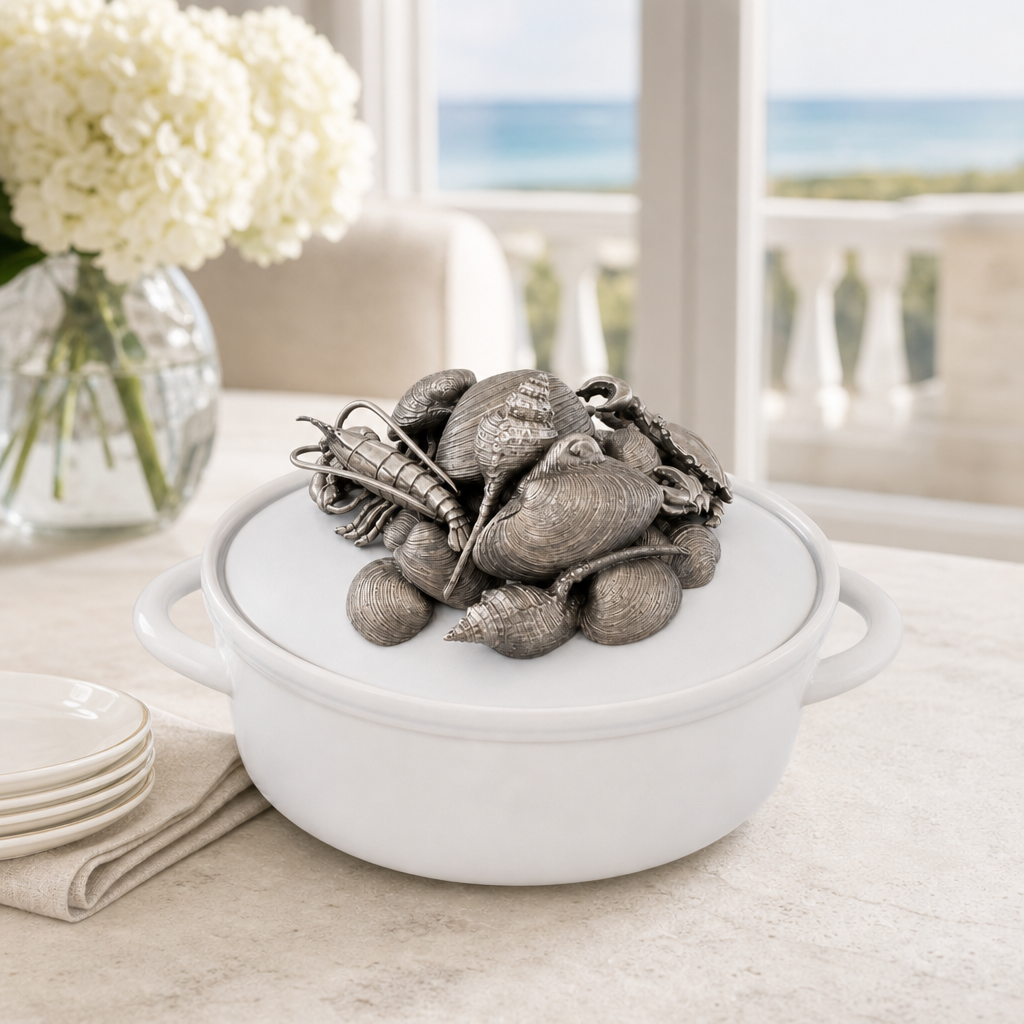 Marine Life Stoneware Soup Tureen 3