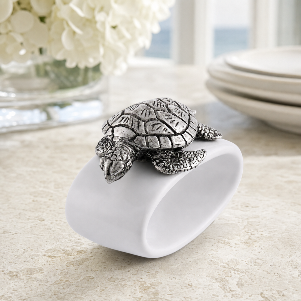 Sea Turtle Stoneware Napkin Ring 2