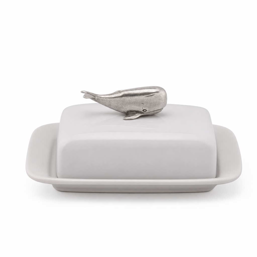 Whale Stoneware Butter dish 6