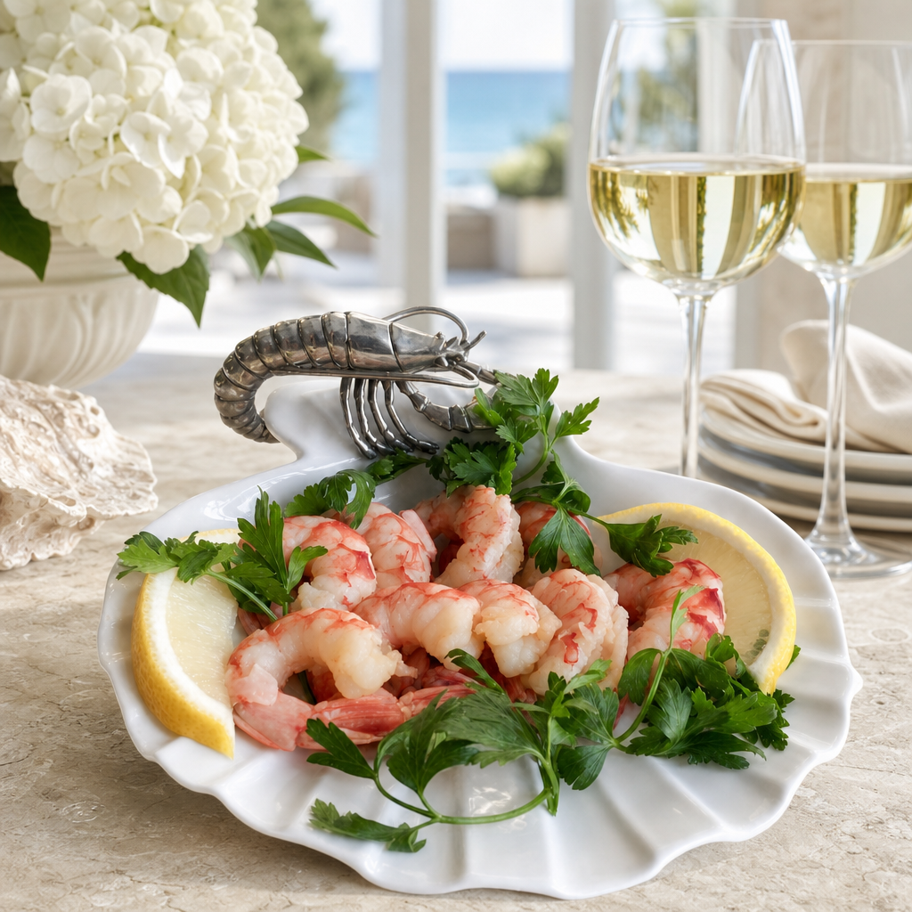 Shrimp Porcelain Shell Plate 3