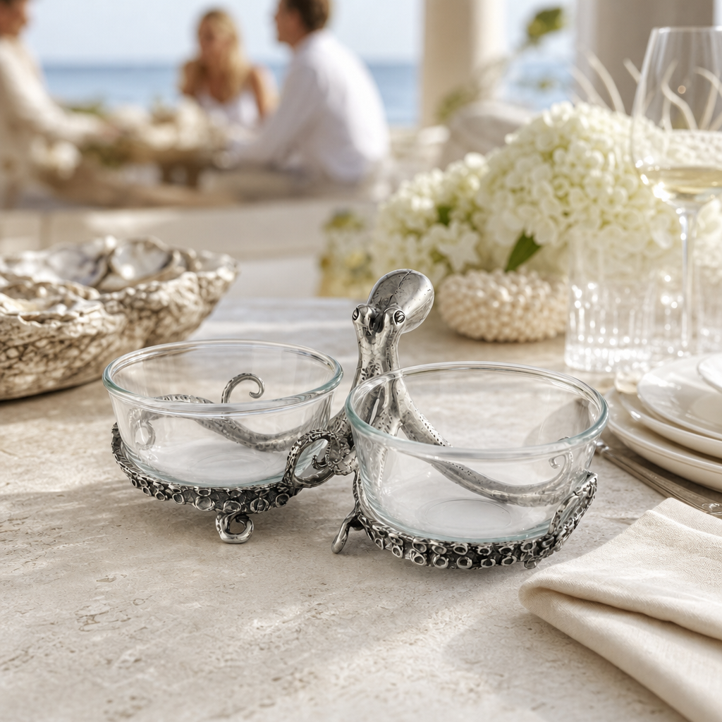 Octopus Double Condiment Bowls 8