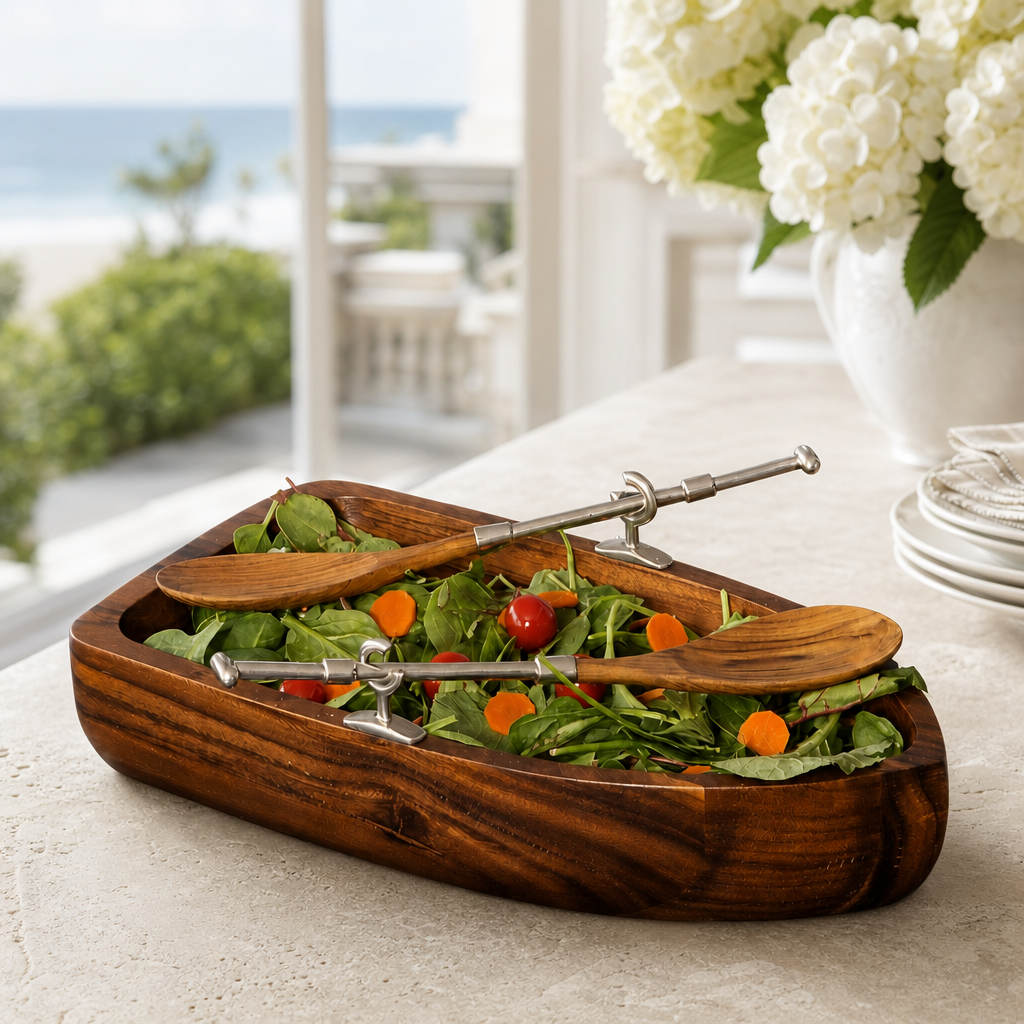 Row Boat Salad Bowl Set 4
