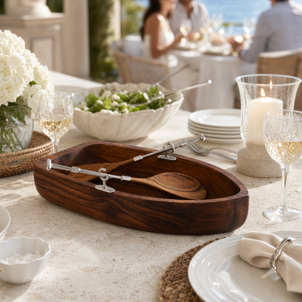 Row Boat Salad Bowl Set 4