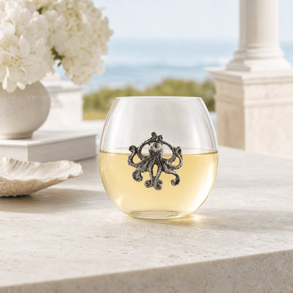 Octopus Stemless Wine Glass 2