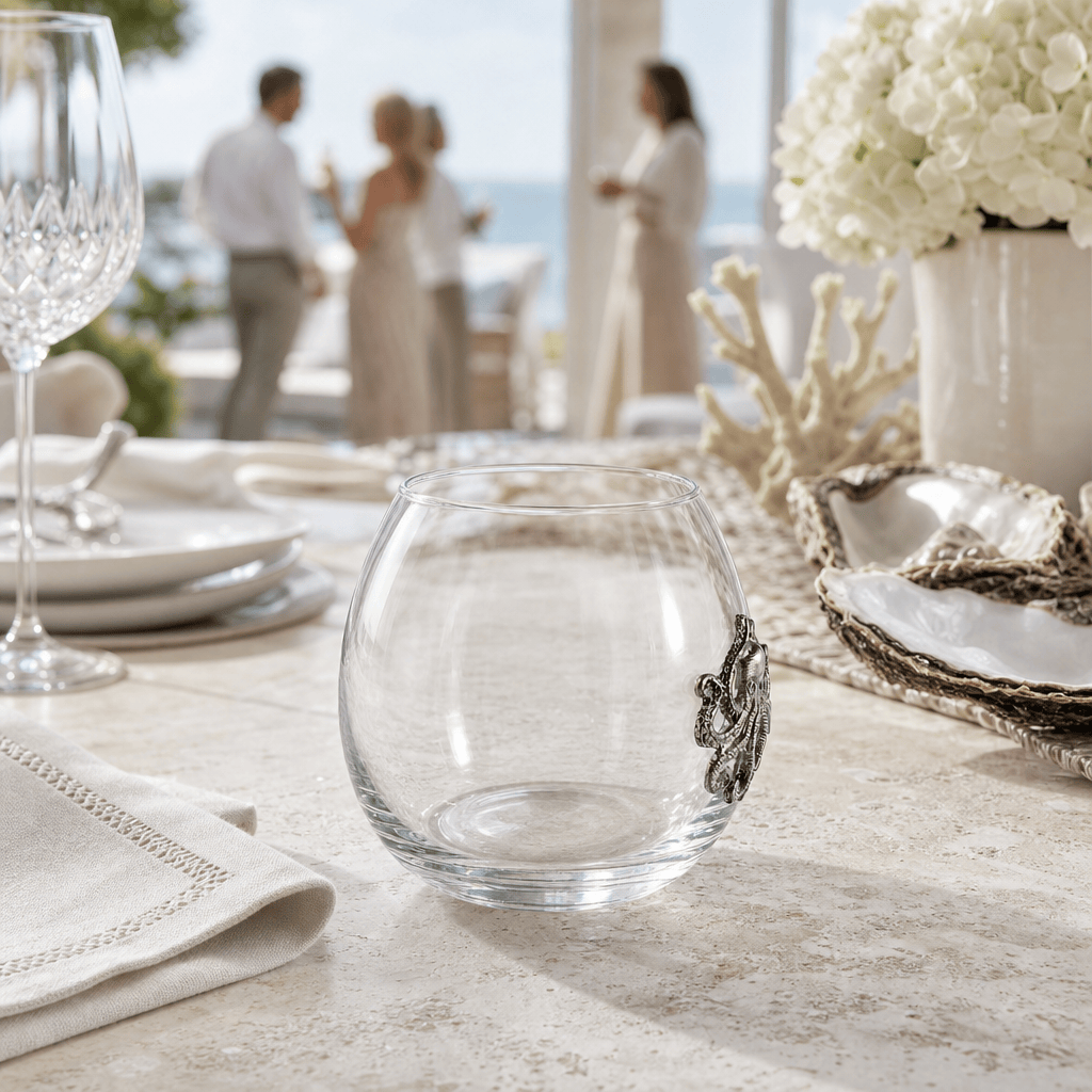 Octopus Stemless Wine Glass 8