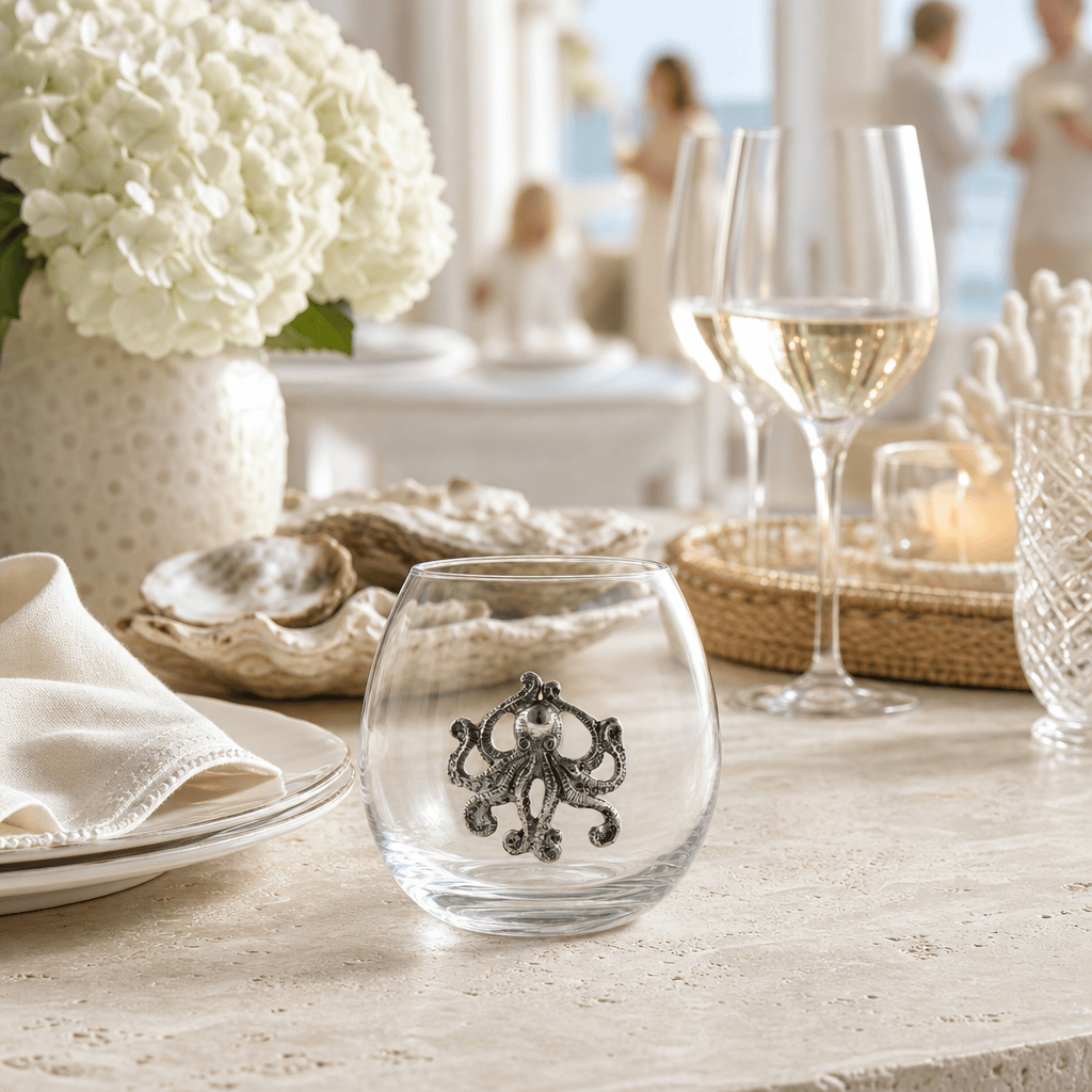 Octopus Stemless Wine Glass 9