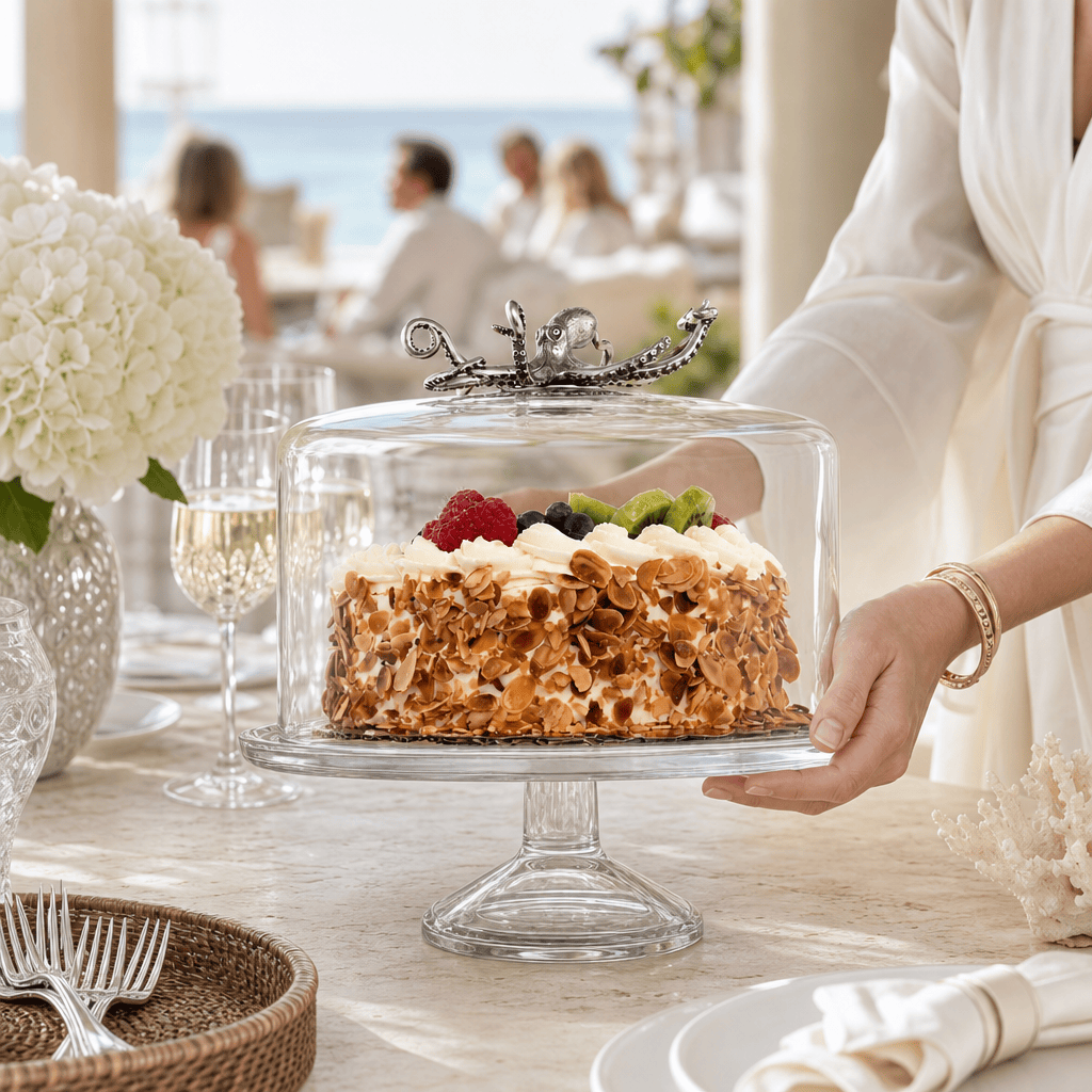 Octopus Glass Covered Cake / Dessert Stand 6