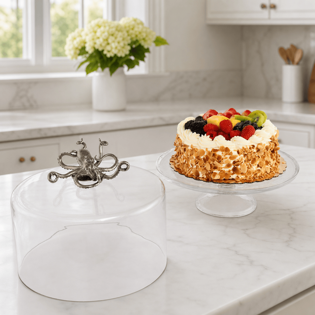 Octopus Glass Covered Cake / Dessert Stand 10