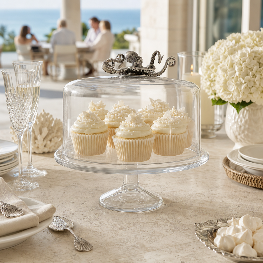 Octopus Glass Covered Cake / Dessert Stand 8