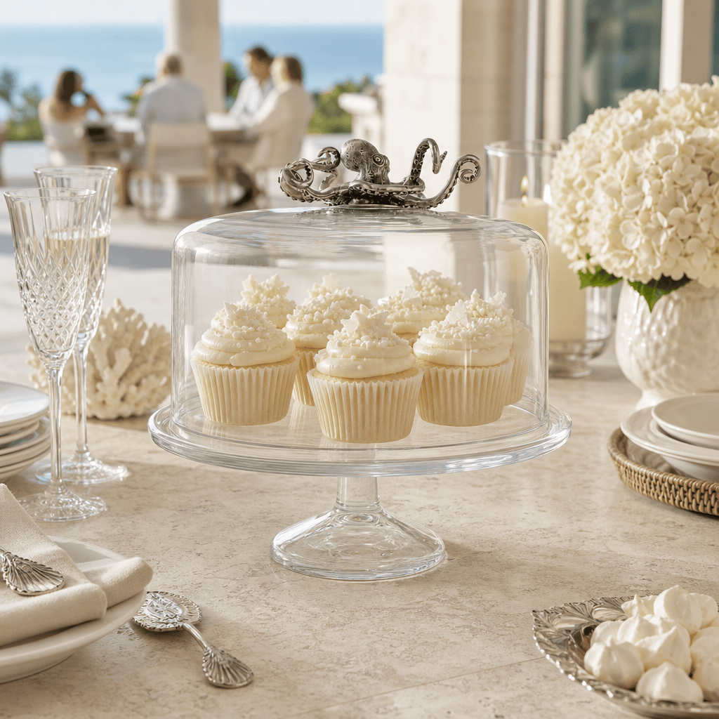 Octopus Glass Covered Cake / Dessert Stand 8