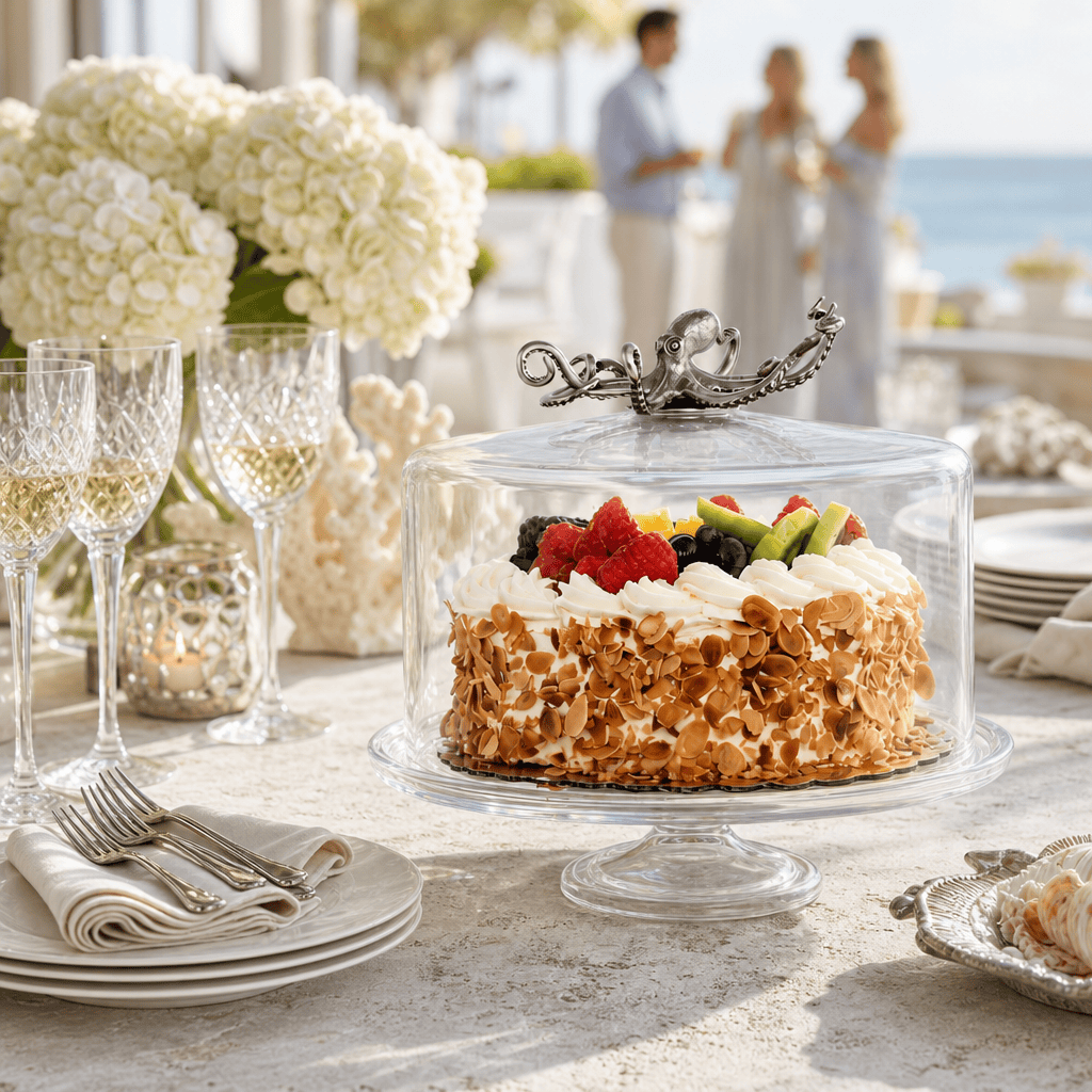 Octopus Glass Covered Cake / Dessert Stand 9