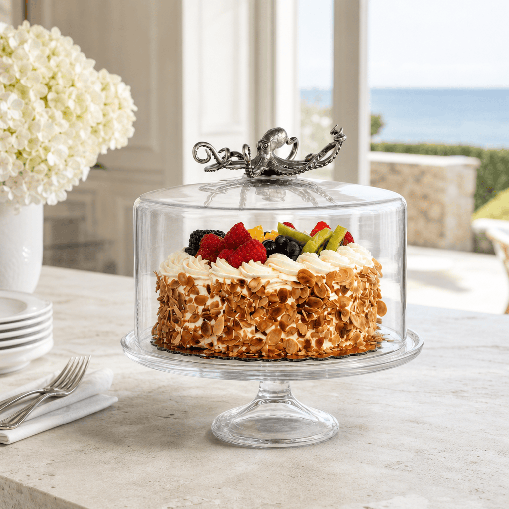 Octopus Glass Covered Cake / Dessert Stand 5