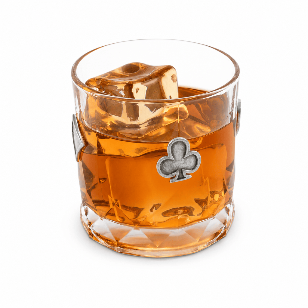 Gaming Suits Hatched Whiskey Glass 1