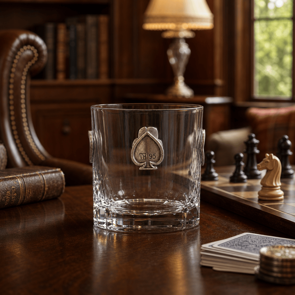 Gaming Suits Hatched Whiskey Glass 5