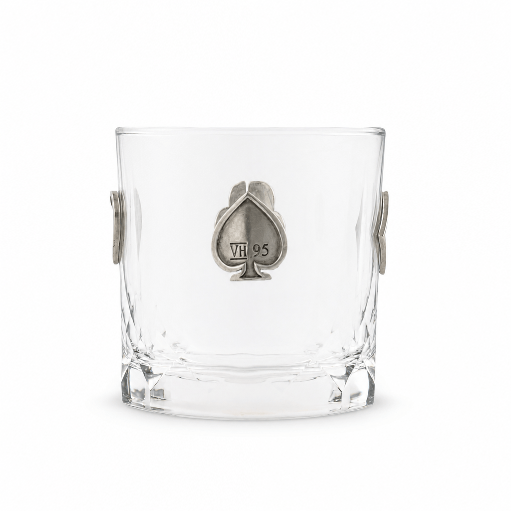 Gaming Suits Hatched Whiskey Glass 10