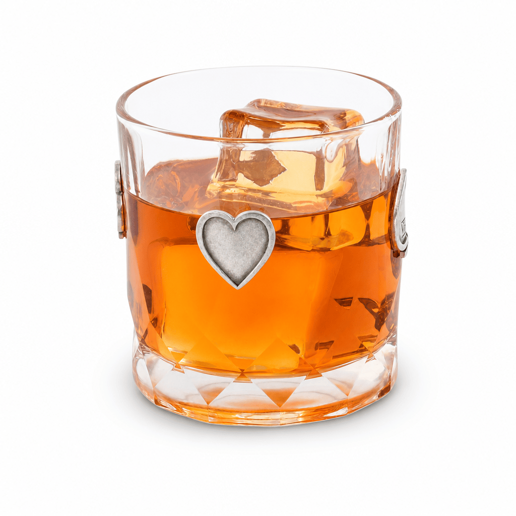 Gaming Suits Hatched Whiskey Glass 8