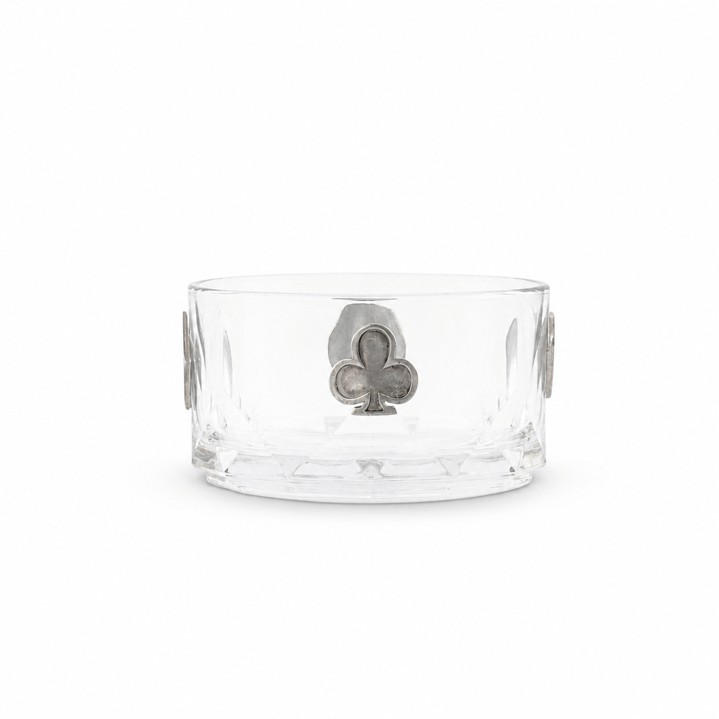 Gaming Suits Hatched Glass Nut Bowl 1