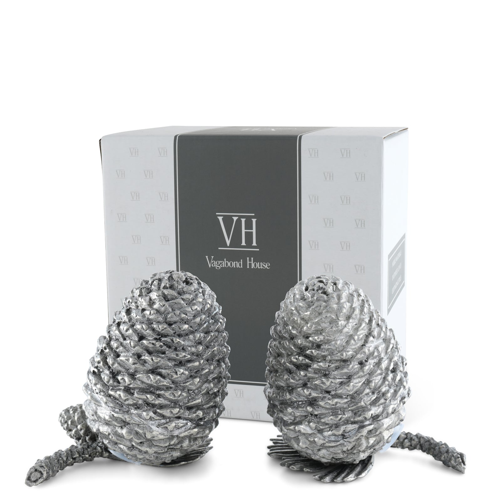 Pewter Pine Cones Salt & Pepper Set 10