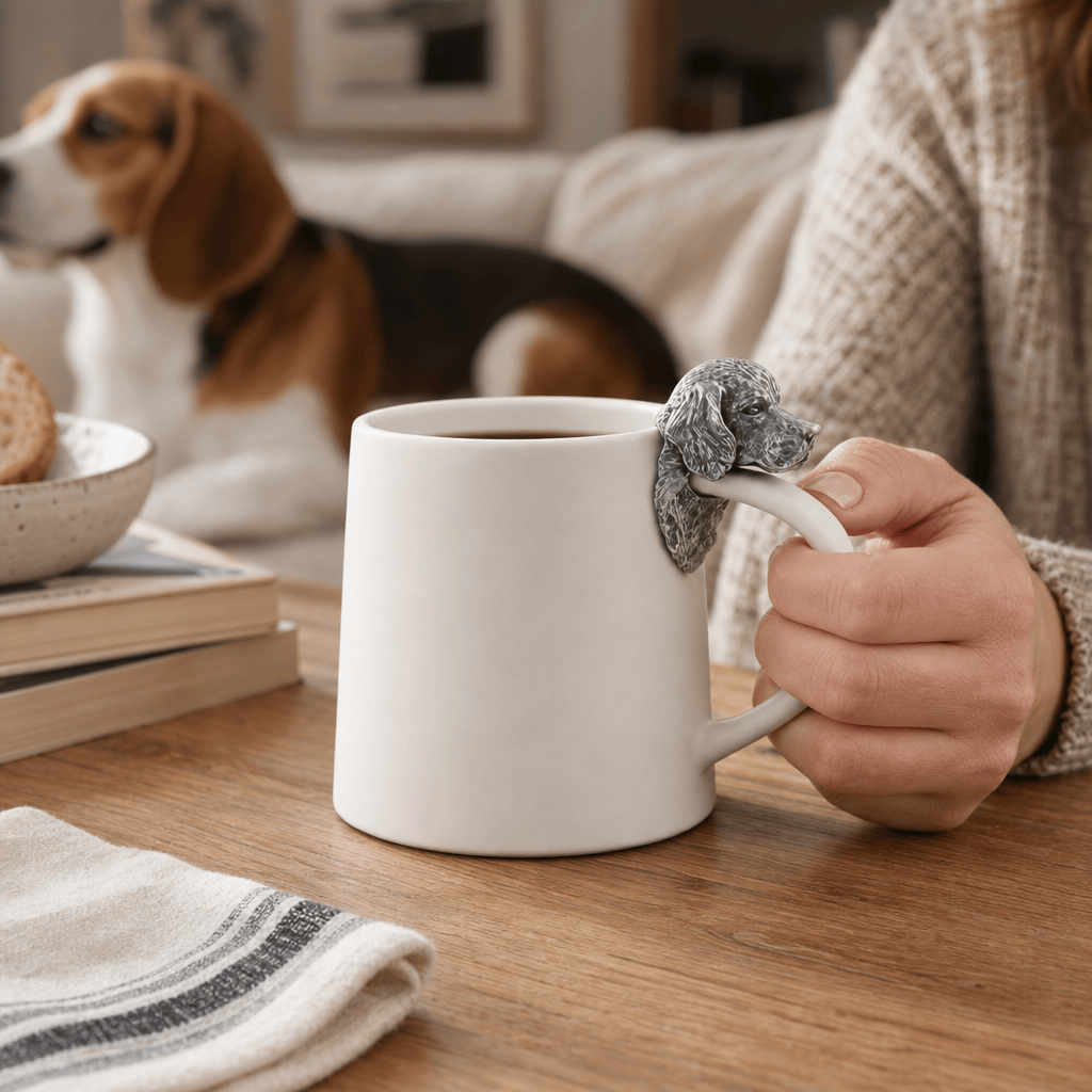 Beagle Stoneware Coffee Cup 4