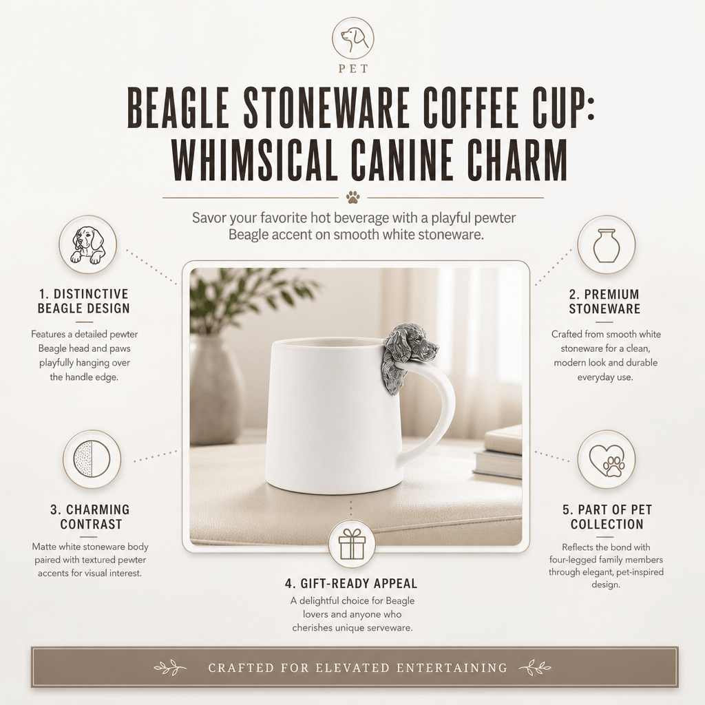 Beagle Stoneware Coffee Cup 9