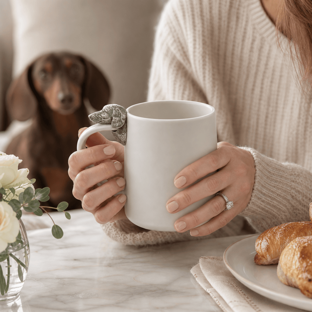 Dachshund Stoneware Coffee Cup 4