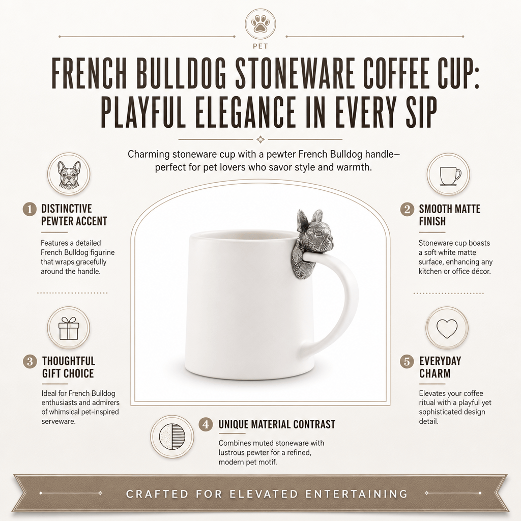 French Bulldog Stoneware Coffee Cup 8