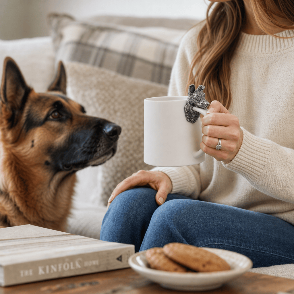 German Shepherd Stoneware Coffee Cup 4