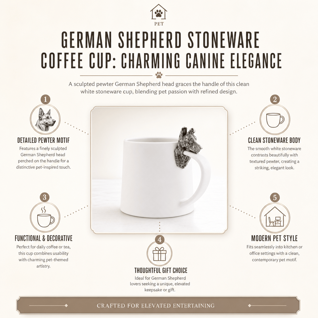 German Shepherd Stoneware Coffee Cup 8