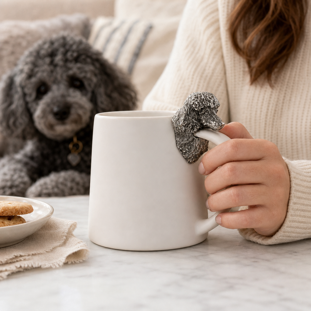 Poodle Stoneware Coffee Cup 4