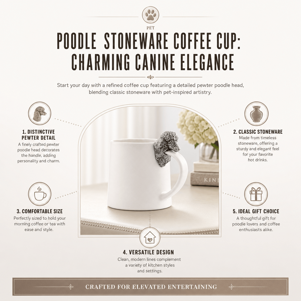 Poodle Stoneware Coffee Cup 8