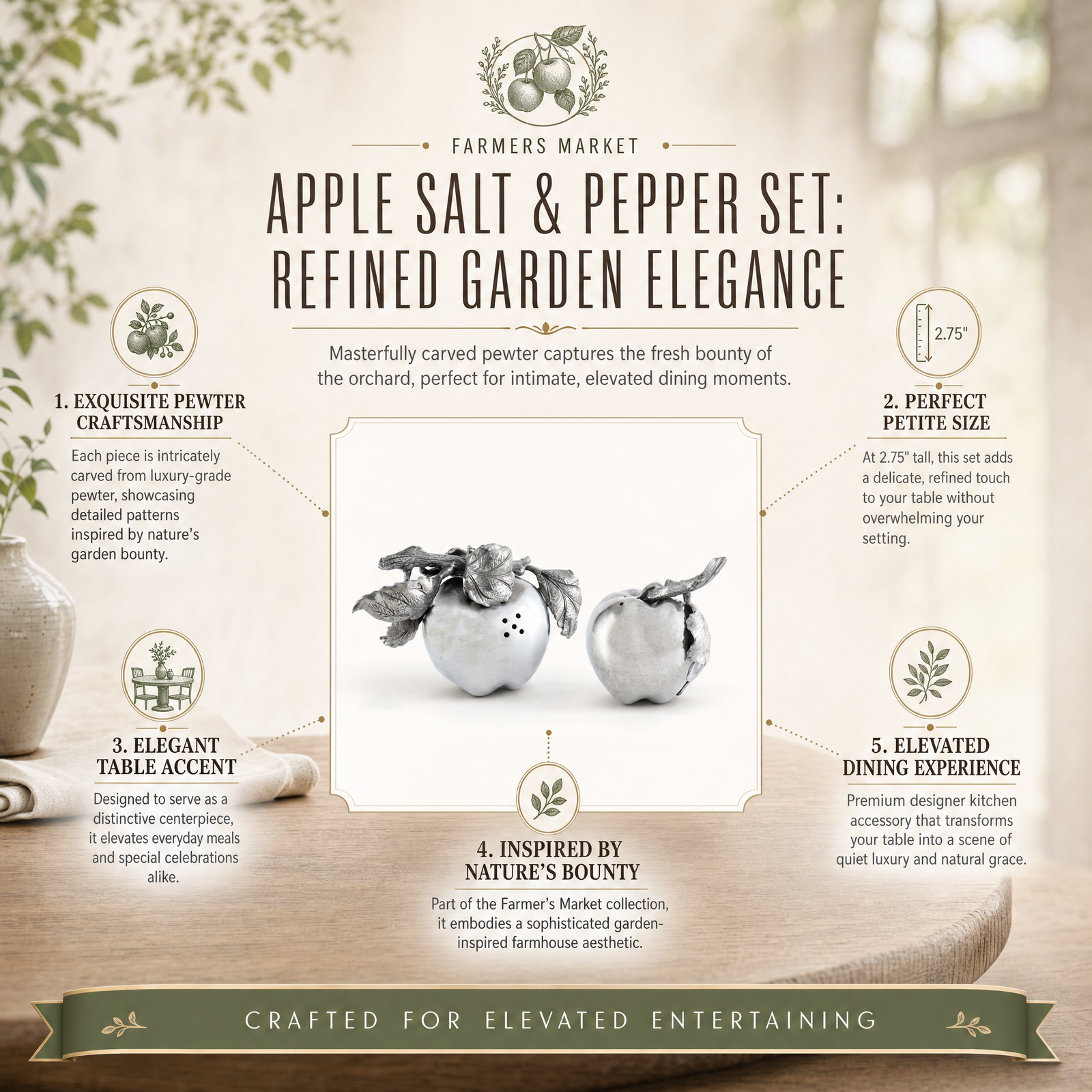 Apple Salt & Pepper Set 12